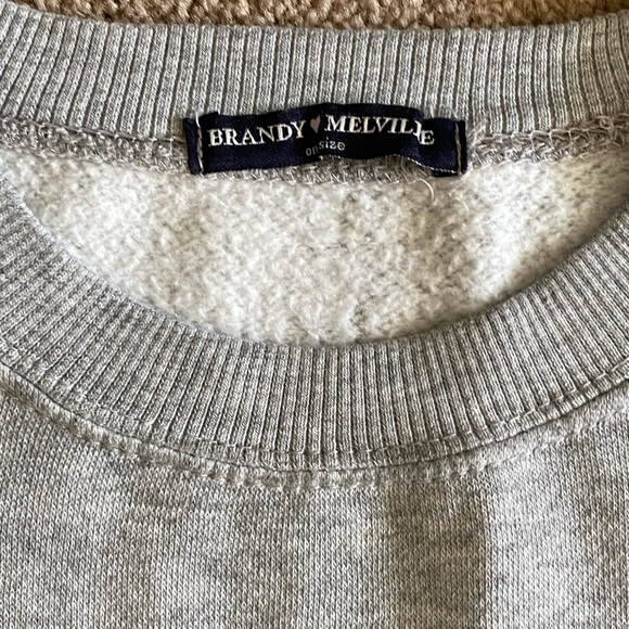 Gray cropped sweatshirt - Picture 4 of 4